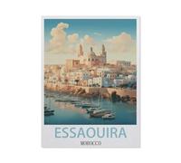 BEAYODKP DIY Paint by Numbers for Adults Canvas,Essaouira Morocco,DIY Oil Painting, Pictures Drawing Paintwork with Paintbrushes Decoration Gift(50x60cm-EZ11