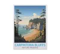 BEAYODKP DIY Paint by Numbers for Adults，Carpinteria Bluffs Nature，Canvas Oil Acrylic Painting Kit(50x60cm) 19.6x23.6 inches-FI27
