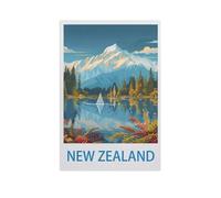 BEAYODKP DIY Paint by Numbers for Adults,New Zealand,Canvas Oil Acrylic Painting Kit(30x40cm) 11.8x15.7 inches-FZ87
