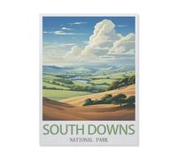 BEAYODKP DIY Paint by Numbers for Adults,South Downs National Park,Canvas Oil Acrylic Painting Kit(40x50cm) 15.7x19.6 inches-FJ7