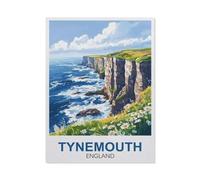BEAYODKP DIY Paint by Numbers for Adults,Tynemouth England,Canvas Oil Acrylic Painting Kit(50x60cm-FB47