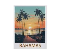 BEAYODKP Easy Paint by Numbers for Adults Beginners，Bahamas Sunset，Paint by Number Kit On Canvas for Adults New Painters's Gift DIY Gifts(40x50cm) 15.7x19.6 inches-EY33