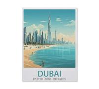 BEAYODKP Easy Paint by Numbers for Adults Beginners,Dubai United Arab Emirates,Paint by Number Kit On Canvas for Adults New Painters's Gift DIY Gifts(30x40cm) 11.8x15.7 inches-EG92