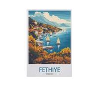 BEAYODKP Easy Paint by Numbers for Adults Beginners，Fethiye Turkey，Paint by Number Kit On Canvas for Adults New Painters's Gift DIY Gifts(50x60cm) 19.6x23.6 inches-FY73