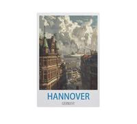 BEAYODKP Easy Paint by Numbers for Adults Beginners，Hannover Germany，Paint by Number Kit On Canvas for Adults New Painters's Gift DIY Gifts(20x30cm) 7.8x11.8 inches-GC33