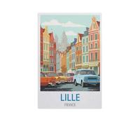BEAYODKP Easy Paint by Numbers for Adults Beginners，Lille France，Paint by Number Kit On Canvas for Adults New Painters's Gift DIY Gifts(50x60cm) 19.6x23.6 inches-FZ33