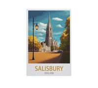 BEAYODKP Easy Paint by Numbers for Adults Beginners，Salisbury England，Paint by Number Kit On Canvas for Adults New Painters's Gift DIY Gifts(40x50cm) 15.7x19.6 inches-FY43