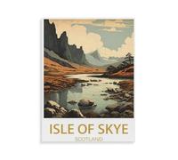BEAYODKP Easy Paint by Numbers for Adults Beginners，Skye in Scotland，Paint by Number Kit On Canvas for Adults New Painters's Gift DIY Gifts(20x30cm-O9