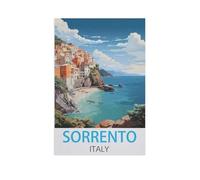 BEAYODKP Easy Paint by Numbers for Adults Beginners，Sorrento Italy，Paint by Number Kit On Canvas for Adults New Painters's Gift DIY Gifts(20x30cm) 7.8x11.8 inches-FQ53
