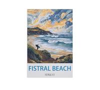 BEAYODKP Fistral Beach Newquay，Beginner-Friendly Paint-by-Number Kit,Easy Introduction to Art(50x60cm) 19.6x23.6 inches-GF11