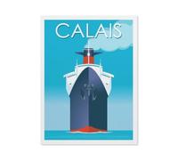 BEAYODKP Full Diamond 5D DIY Diamond Painting，Calais France Ferry Steamer，3D Diamond Embroidery Cross Stitch Mosaic Needle Works（40 x 50 cm/15.74 x 19.68 inches）-BQ46