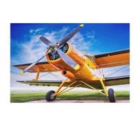 BEAYODKP Full Diamond 5D DIY Diamond Painting，Classic Biplane, Ground View，3D Diamond Embroidery Cross Stitch Mosaic Needle Works（50 x 60 cm/19.68 x 23.62 inches）-N615