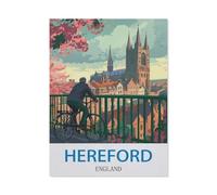 BEAYODKP Full Diamond 5D DIY Diamond Painting，Hereford England，3D Diamond Embroidery Cross Stitch Mosaic Needle Works（40 x 50 cm/15.74 x 19.68 inches）-CI62