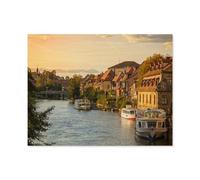 BEAYODKP Full Diamond 5D DIY Diamond Painting，Little Venice, Historic District in Bamberg, Germany，3D Diamond Embroidery Cross Stitch Mosaic Needle Works（50 x 60 cm/19.68 x 23.62 inches）-N235