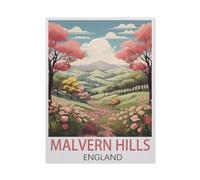 BEAYODKP Full Diamond 5D DIY Diamond Painting,Malvern Hills England,3D Diamond Embroidery Cross Stitch Mosaic Needle Works(30 x 40 cm/11.81 x 15.74 inches)-HA59