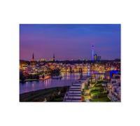 BEAYODKP Full Diamond 5D DIY Diamond Painting，Panoramic View of Lake Phoenix in Dortmund, Germany，3D Diamond Embroidery Cross Stitch Mosaic Needle Works（40 x 50 cm/15.74 x 19.68 inches）-N295