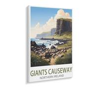 BEAYODKP Giant's Causeway Northern Ireland Paint by Number DIY Oil Painting Kit for Adults, Unisex, Non-Foldable, 20x30cm Textured Canvas, Acrylic Art Kit