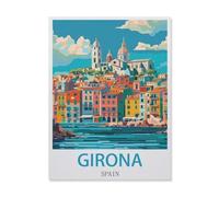 BEAYODKP Girona Spain,Beginner-Friendly Paint-by-Number Kit,Easy Introduction to Art(20x30cm) 7.8x11.8 inches-FF21