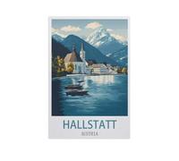 BEAYODKP Hallstatt Austria，Beginner-Friendly Paint-by-Number Kit,Easy Introduction to Art(40x50cm) 15.7x19.6 inches-FY91