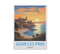 BEAYODKP Juan Les Pins France,Beginner-Friendly Paint-by-Number Kit,Easy Introduction to Art(40x50cm) 15.7x19.6 inches-FH61