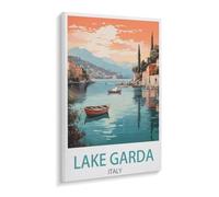 BEAYODKP Lake Garda Italy，DIY Paint by Numbers for Adults Beginner, Easy Paint by Numbers for Beginner,Acrylic Watercolor Paint by Number for Kids Gift Decor(30x40cm-V79