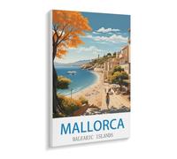BEAYODKP Mallorca Balearic Islands，Paint by Number DIY Oil Painting Paint by Numbers Kits for Adults Beginner Canvas Acrylic Arts Craft for Home Wall Decor Drawing(20x30cm-X38