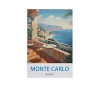 BEAYODKP Monte Carlo Monaco，Beginner-Friendly Paint-by-Number Kit,Easy Introduction to Art(20x30cm) 7.8x11.8 inches-GE21