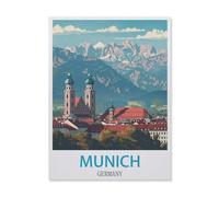 BEAYODKP Munich Germany,Beginner-Friendly Paint-by-Number Kit,Easy Introduction to Art(20x30cm) 7.8x11.8 inches-FF51