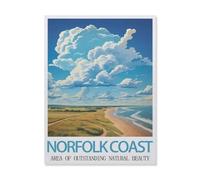 BEAYODKP Norfolk Coast Area of Outstanding Natural Beauty,Beginner-Friendly Paint-by-Number Kit,Easy Introduction to Art(40x50cm) 15.7x19.6 inches-FI81