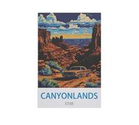 BEAYODKP Paint by Number for Adults on Canvas，Canyonlands Utah，Beginner to Advanced Number Painting Kit-Kits Include Acrylic Paints,Brushes(20x30cm) 7.8x11.8 inches-GF36