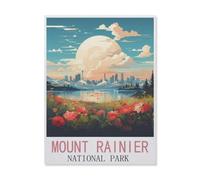 BEAYODKP Paint by Number for Adults on Canvas,Mount Rainier National Park,Beginner to Advanced Number Painting Kit-Kits Include Acrylic Paints,Brushes(50x60cm) 19.6x23.6 inches-FL66