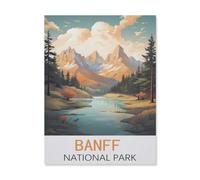 BEAYODKP Paint by Numbers，Banff National Park，Exquisite Oil Painting by Numbers Kits for Beginners(30x40cm) 11.8x15.7 inches-FK85