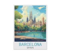 BEAYODKP Paint by Numbers，Barcelona Spain，DIY Paint by Numbers Kits for Adults Kids,Canvas Oil Painting with Brushes and Acrylic Pigment Paint by Numbers Arts Craft for Home Wall Decor(50x60cm-T4