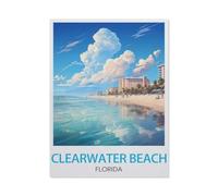 BEAYODKP Paint by Numbers,Clearwater Beach Florida,Exquisite Oil Painting by Numbers Kits for Beginners(50x60cm) 19.6x23.6 inches-EV85