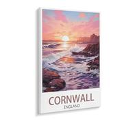 BEAYODKP Paint by Numbers,Cornwall England Sunset,Landscape Kit for Adults Beginner DIY Oil Painting(30x40cm-U62