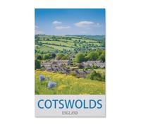 BEAYODKP Paint by Numbers,Cotswolds England,DIY Oil Painting Kits for Adults Kids Without Frame with Brushes and Acrylic Pigment Paint by Numbers Canvas Arts Crafts for Home Wall Decor(20x30cm)-F56
