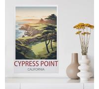 BEAYODKP Paint by Numbers for Adult Girls，Cypress Point Golf ，Painting by Number for Adults DIY Digital Painting for Beginners Wall Decor Drawing Gift(30x40cm-Y88