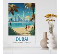 BEAYODKP Paint by Numbers for Adult Girls，Dubai United Arab Emirates，Painting by Number for Adults DIY Digital Painting for Beginners Wall Decor Drawing Gift(20x30cm-Y8