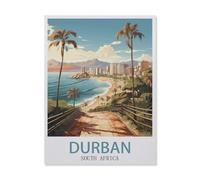 BEAYODKP Paint by Numbers for Adult Girls，Durban South Africa ， Beach，Painting by Number for Adults DIY Digital Painting for Beginners Wall Decor Drawing Gift(40x50cm) 15.7x19.6 inches-DS91