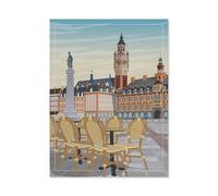 BEAYODKP Paint by Numbers for Adult Girls，Lille France Square，Painting by Number for Adults DIY Digital Painting for Beginners Wall Decor Drawing Gift(40x50cm-BN71