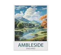 BEAYODKP Paint by Numbers for Adults,Ambleside England,Canvas Adults' Paint by Number Kits on Canvas DIY Oil Painting by Numbers for Adults(50x60cm-T13
