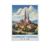BEAYODKP Paint by Numbers for Adults and Beginner，Clermont-Ferrand PUY-de-Dôme，Painting by Number Kits On Canvas,DIY Color Oil Painting Acrylic Paints,Home Wall Decor(40x50cm) 15.7x19.6 inches-GO80