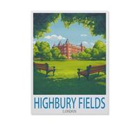 BEAYODKP Paint by Numbers for Adults and Beginner,Highbury Fields London,Painting by Number Kits On Canvas,DIY Color Oil Painting Acrylic Paints,Home Wall Decor(40x50cm-FD20
