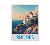 BEAYODKP Paint by Numbers for Adults and Beginner,Rhodes,Painting by Number Kits On Canvas,DIY Color Oil Painting Acrylic Paints,Home Wall Decor(30x40cm-FB10
