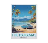 BEAYODKP Paint by Numbers for Adults and Beginner，The Bahamas Caribbean，Painting by Number Kits On Canvas,DIY Color Oil Painting Acrylic Paints,Home Wall Decor(40x50cm) 15.7x19.6 inches-EY50
