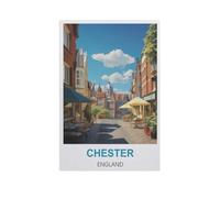 BEAYODKP Paint by Numbers for Adults Beginner,Chester England,DIY Oil Painting Kit on Canvas with Paintbrushes and Acrylic Pigment, Arts Craft for Home Wall Decor(20x30cm) 7.8x11.8 inches-GI10
