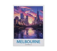 BEAYODKP Paint by Numbers for Adults Beginner，Melbourne Australia，DIY Oil Painting Kit on Canvas with Paintbrushes and Acrylic Pigment, Arts Craft for Home Wall Decor(50x60cm) 19.6x23.6 inches-EB29