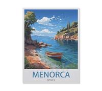 BEAYODKP Paint by Numbers for Adults Beginner，Menorca Spain ， Coast，DIY Oil Painting Kit on Canvas with Paintbrushes and Acrylic Pigment, Arts Craft for Home Wall Decor(20x30cm) 7.8x11.8 inches-DU49