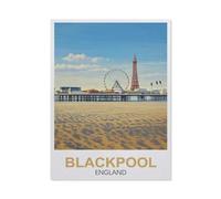 BEAYODKP Paint by Numbers for Adults,Blackpool England,DIY Oil Painting Kits for Adults Kids with Brushes and Acrylic Pigment Paint by Numbers Canvas Arts Crafts for Home Wall Decor(40x50cm-FB30