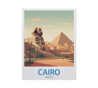 BEAYODKP Paint by Numbers for Adults，Cairo Egypt Vintage Travel Posters，DIY Oil Painting Paint by Number Kits Linen Canvas Wall Art House Decor(40x50cm) 15.7x19.6 inches-DE57